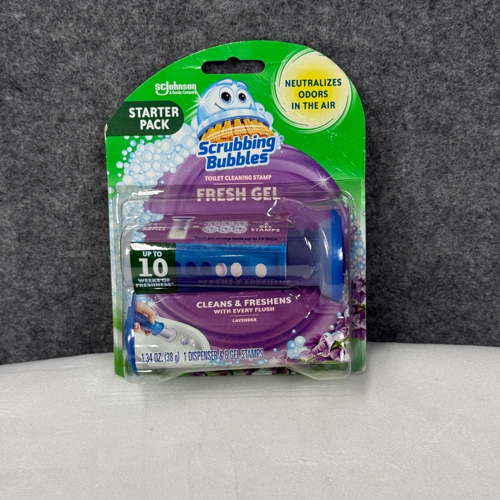 Scrubbing Bubbles Fresh Gel Toilet Cleaning‎ Stamp Starter Pack Lavender